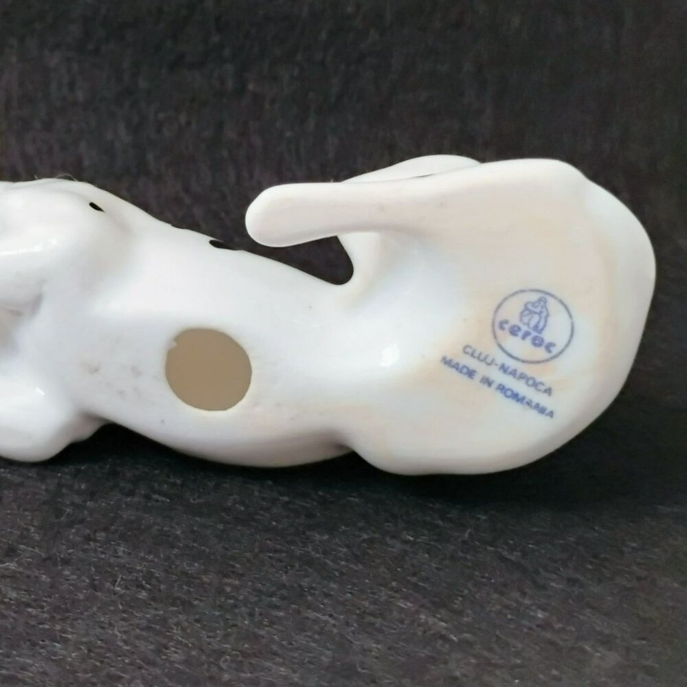 Vintage Porcelain Ceroc Romania Great Dane Figurine, 5" Greyhound Dalmatian Dog - Picture 5 of 9